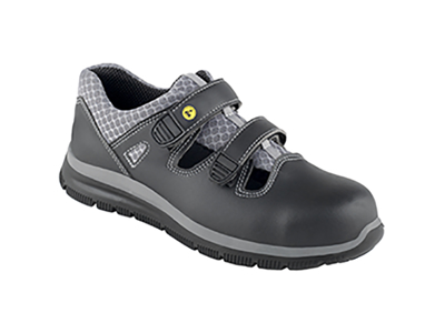 Sikkerhedssko m/velcro, sort