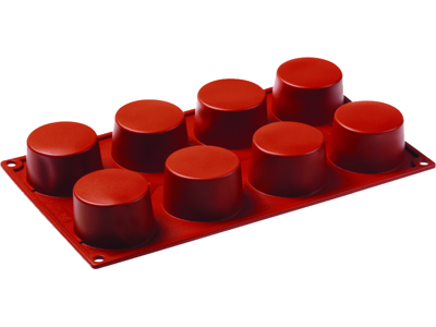 Bageform Silikone, cylinder 8 form Ø 60 mm