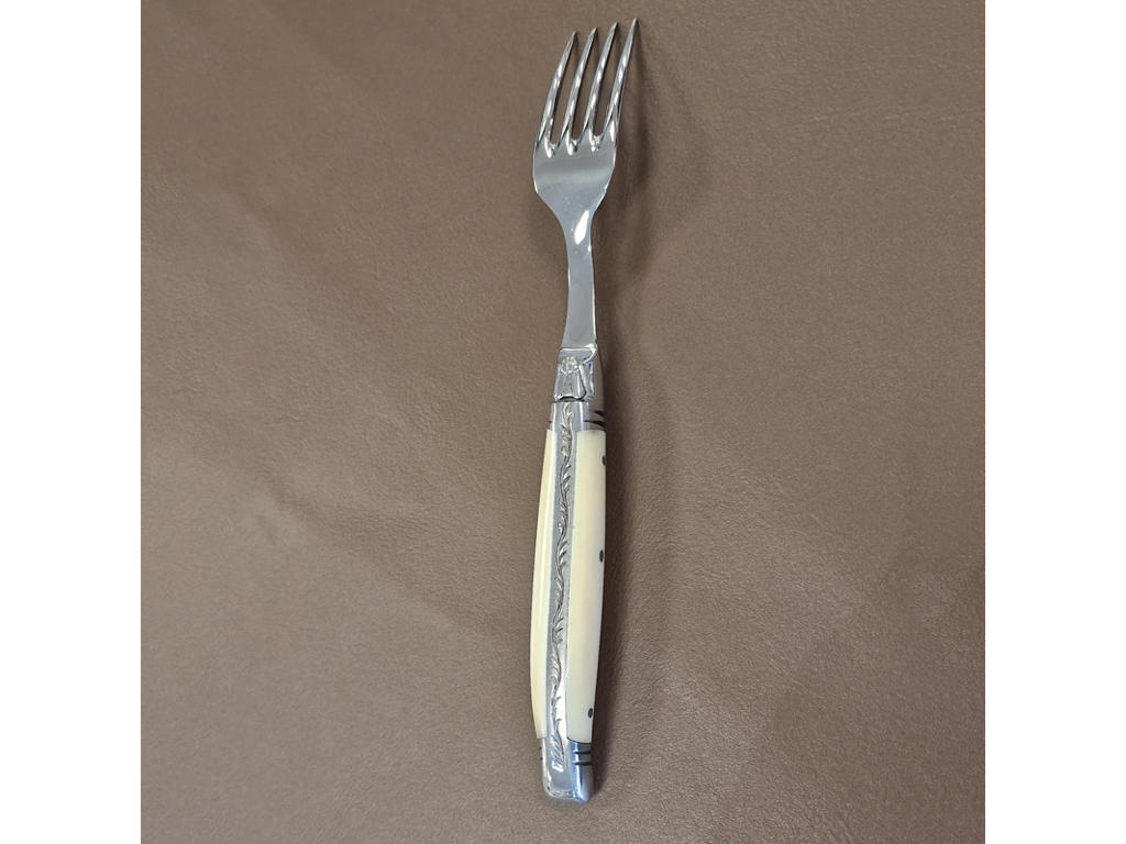 Laguiole Prestige kagegaffel white bone