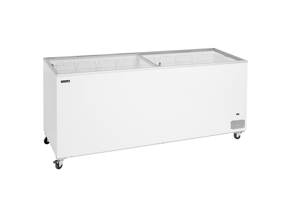 Kummefryser display 620 ltr Hvid m/hjul