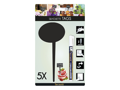 Prisskilt boble, 5 stk pakke + 1 hvid tu