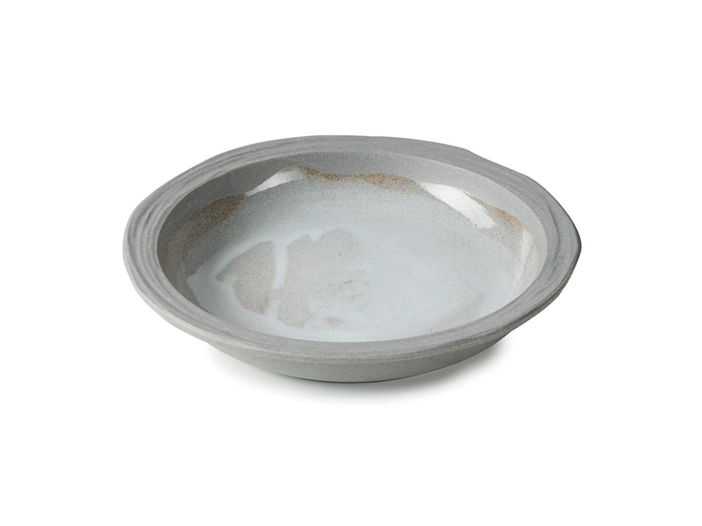 No.W Dyb Tallerken Ø 21 cm Hvid/Grå