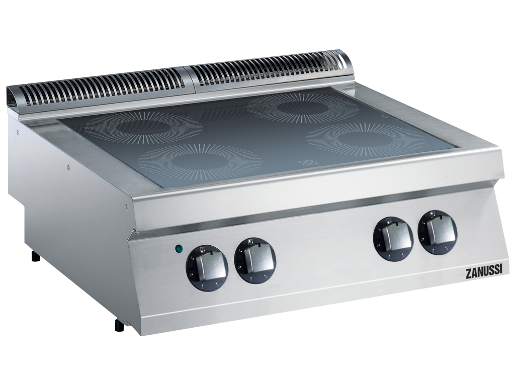 Glaskeramiskkogebord 4 zoner el 800 mm 7