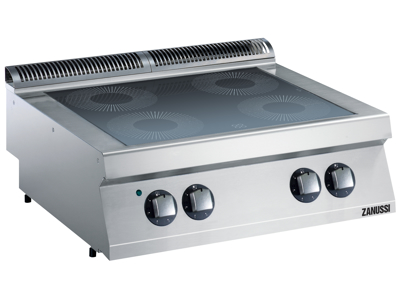 Glaskeramiskkogebord 4 zoner el 800 mm 7