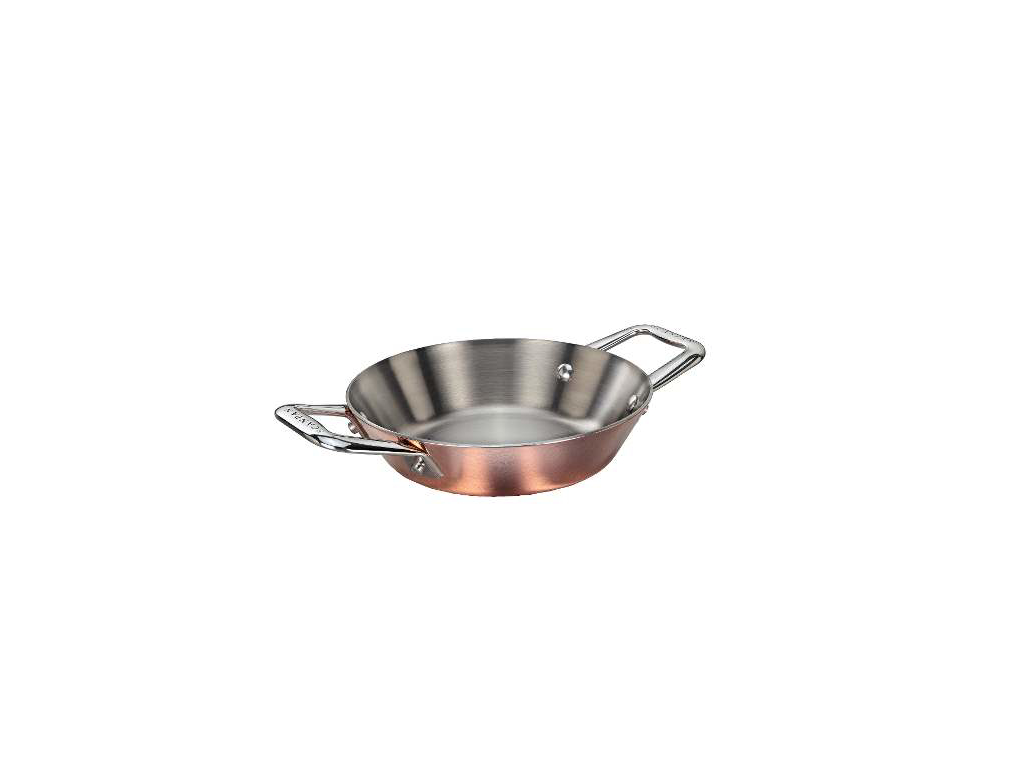 Paella pande 16 cm mini i kobber
