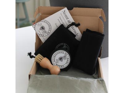 Plejesæt t. Læder 50 ml. m. Børste/Klud