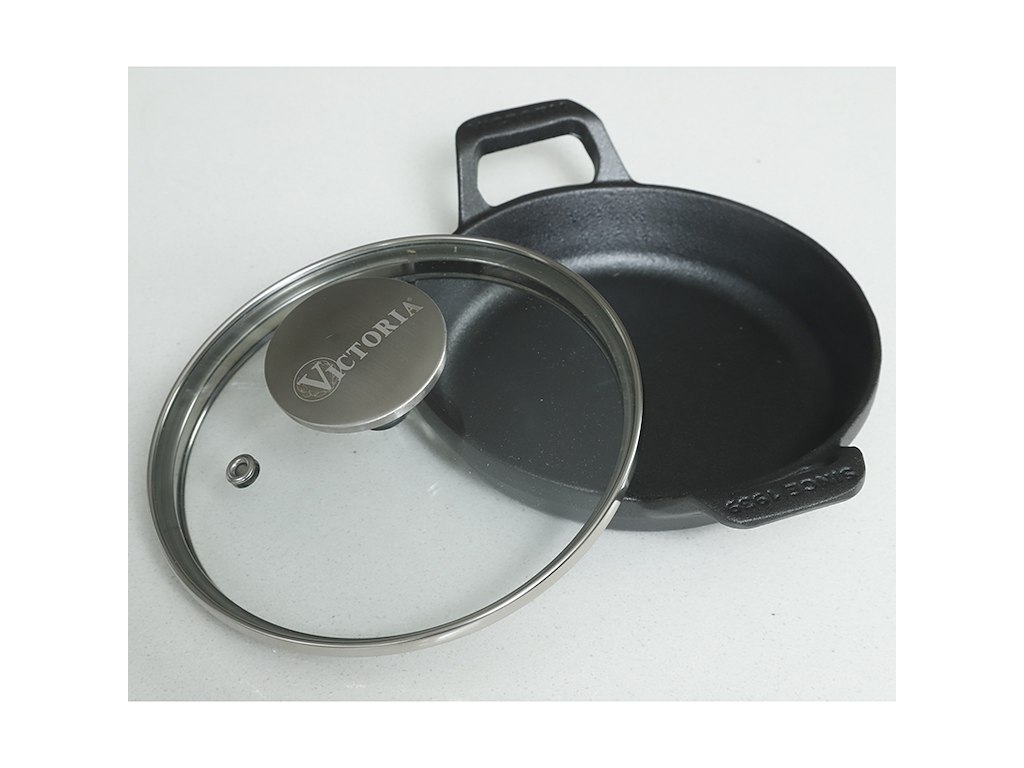 Gryde mini m/glaslåg Ø14 cm Støbejern