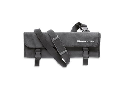 Rullemappe uden indhold, 12 rum, F. Dick, Stof, Blød, Sort