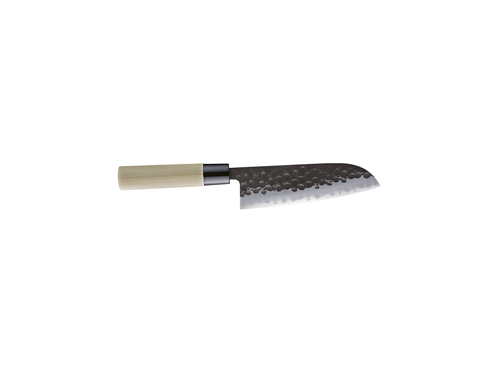 Tojiro Hammered Santokukniv 17 cm, sort