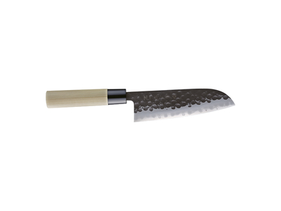 Tojiro Hammered Santokukniv 17 cm, sort