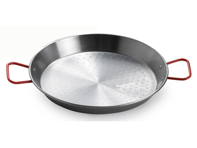 Paellapande 130 cm blank/rødt håndtag