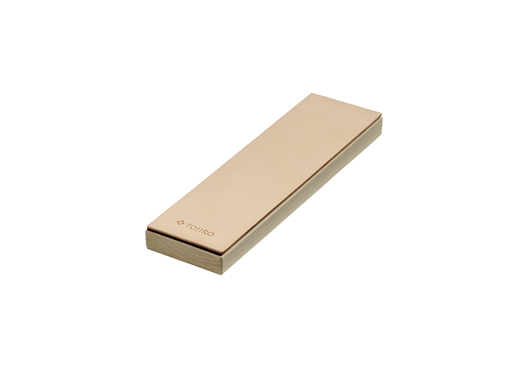 Tojiro læderstrop på base, 25x7x2,5 cm