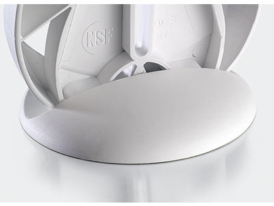 Fod til knivaftrækker, F. Dick, Hvid