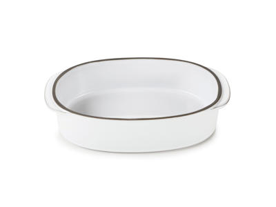 Fad Oval 19x13 cm hvid Caractere Culinaire