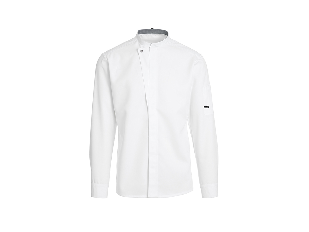 Kokkejakke hvid m/trykknap Unisex M