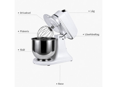 Røremaskine 7ltr Råhvid Digital Timer