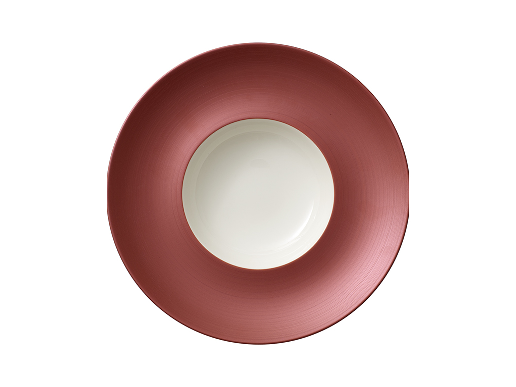 Copper Glow Tallerken dyb Kob/Hvid Ø 290 m