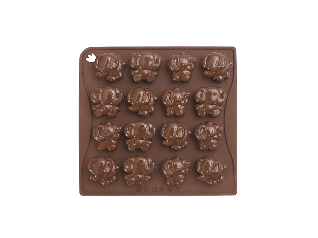 Chokoladeform brun Elefant