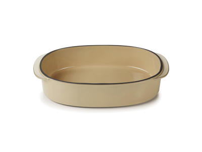 Fad Oval 26x18,5 cm Beige Caractere Culinaire