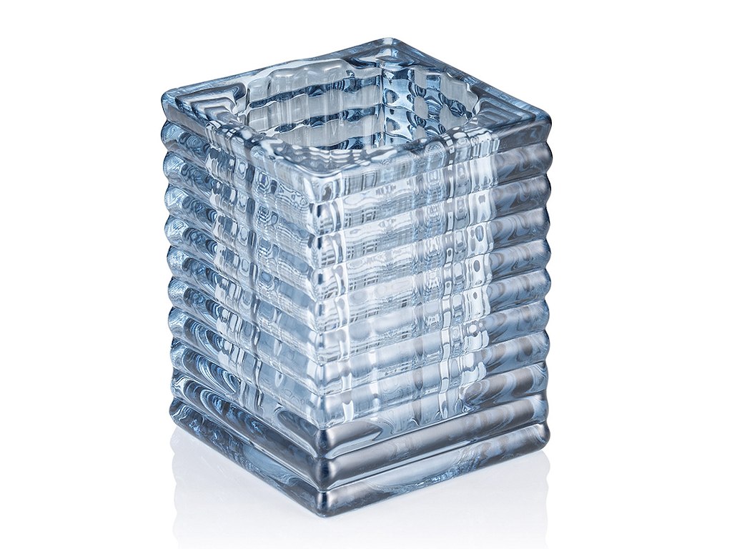 Lysestage 7,5x7,5x9,5 cm Glas Cube Lys B