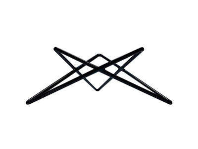 Stativ til bakke 26x26 cm Sort stål Mealplak