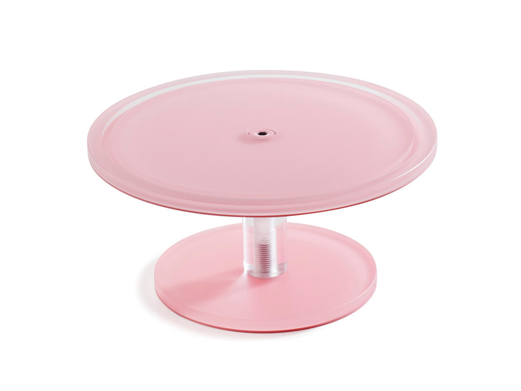 Kageopsats på fod 23 cm Pink Mealplak
