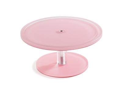 Kageopsats på fod 23 cm Pink Mealplak