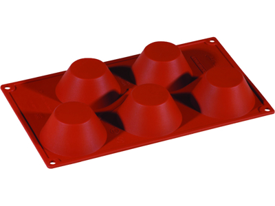 Bageform Silikone 1/3 GN, 5 muffins