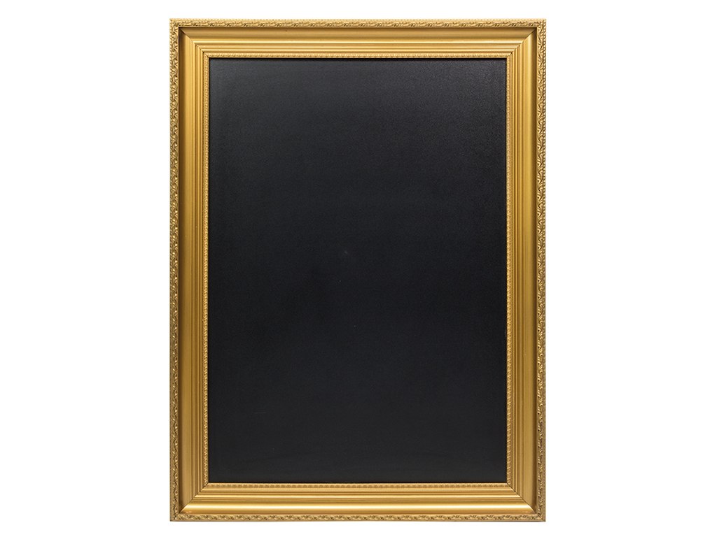 Tavle 100x73 cm guld-look ramme