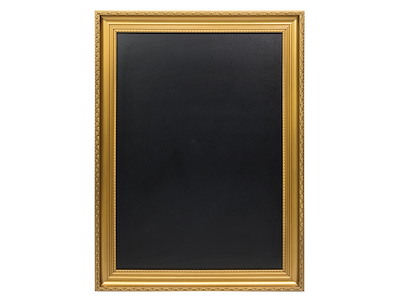 Tavle 100x73 cm guld-look ramme