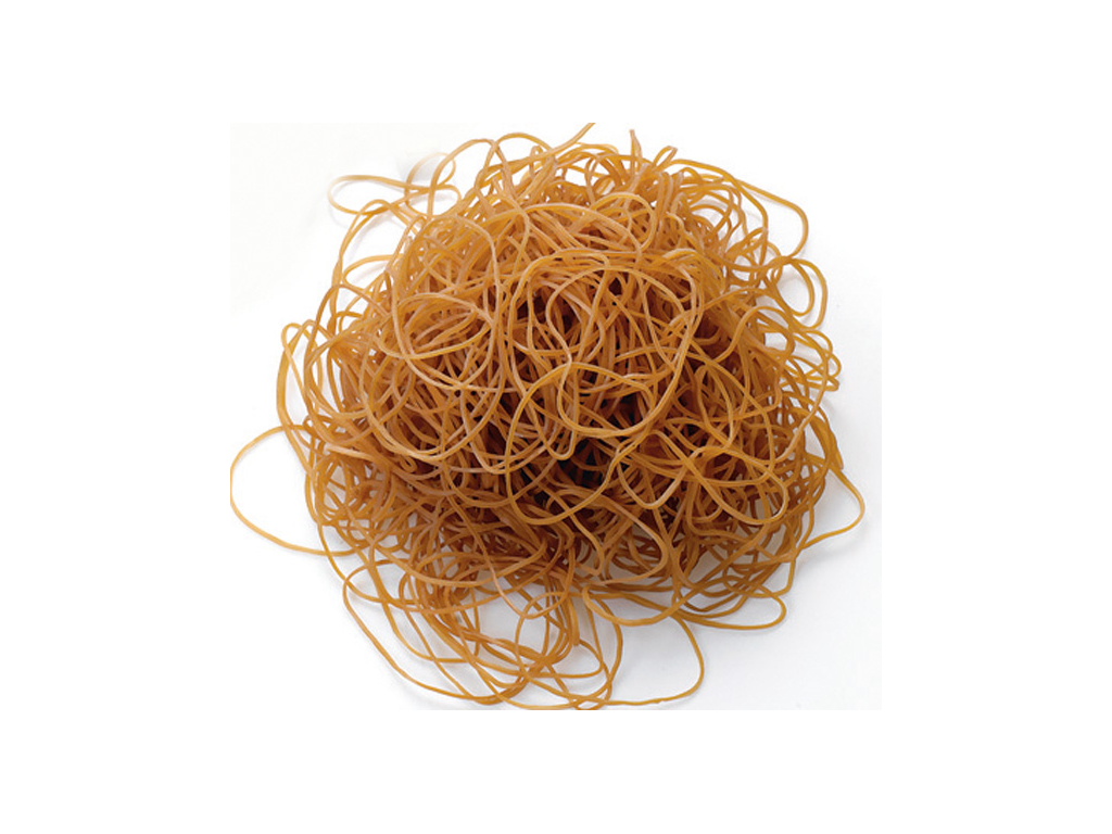 Gummibånd brun ca. 3400 stk.