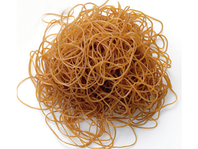 Gummibånd brun ca. 3400 stk.