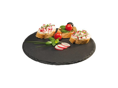 Skiffertallerken til servering Ø:22 cm