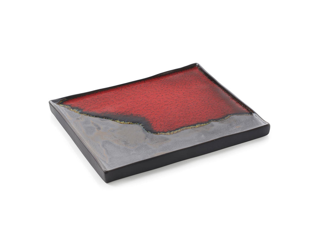 Tallerken Rektangulær 21x17,5 cm Grå Solstice