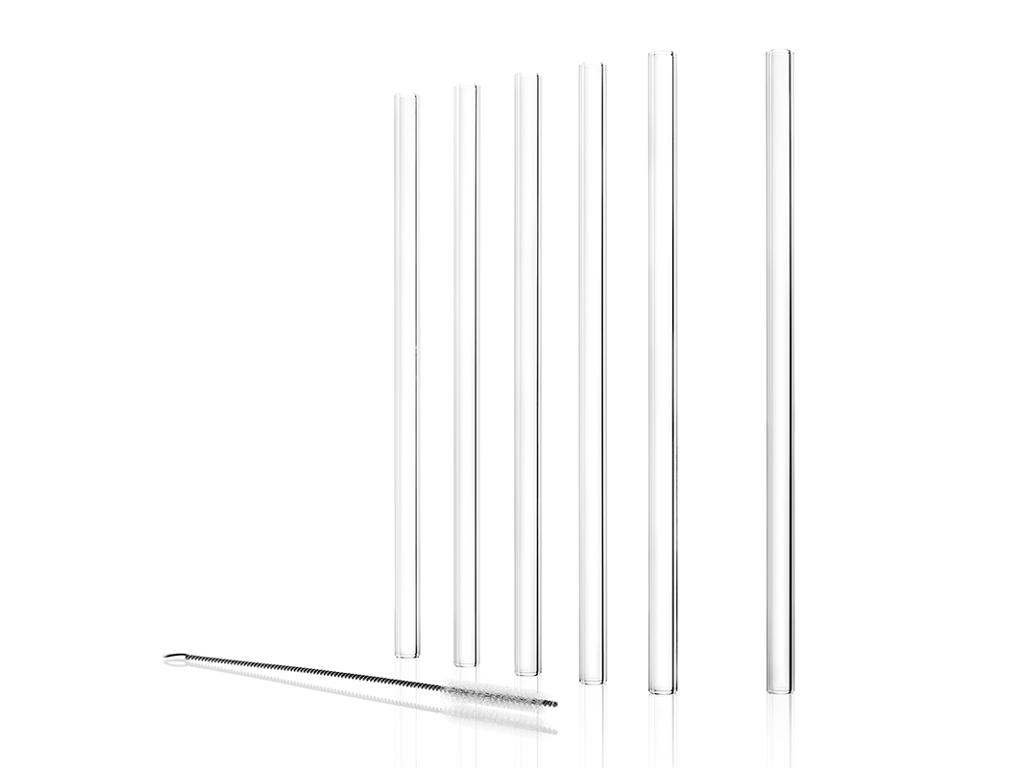 Sugerør glas klar 20 cm