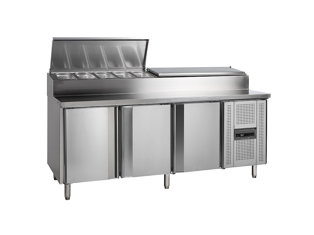 Saladette 3 låger 60x40 opsats: 9xGN1/3