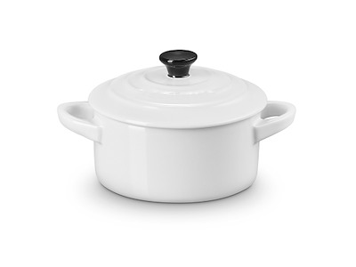 Le Creuset mini stentøjsgryde Ø 10 cm i white