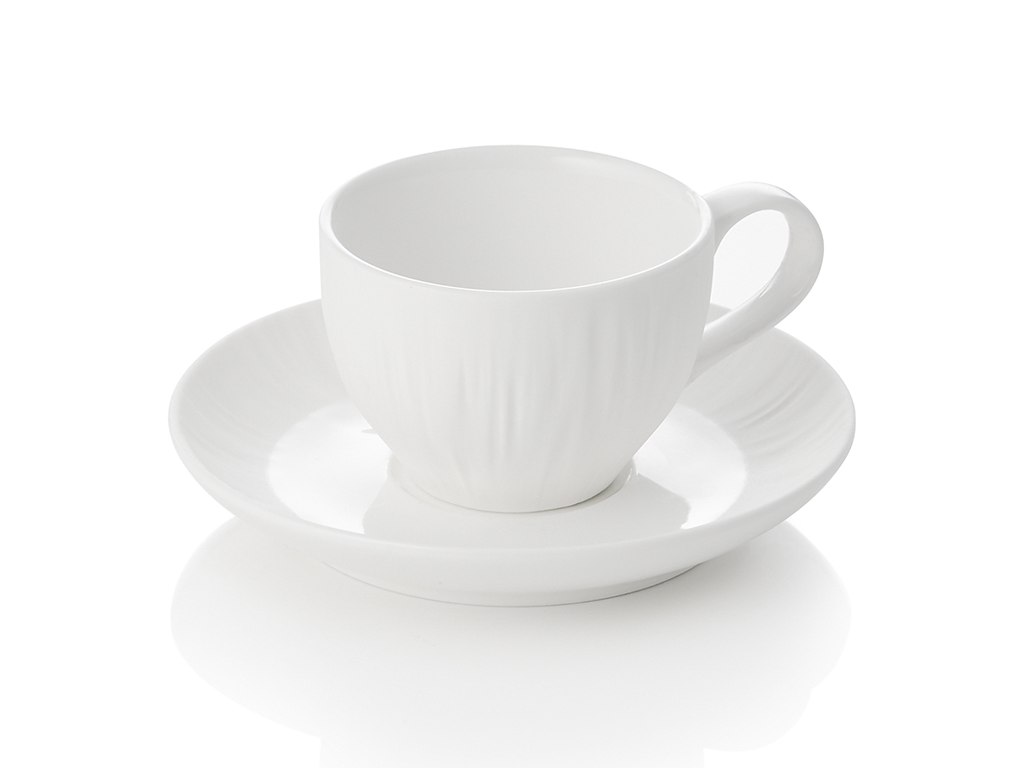 Espressokop m/underkop 80ml Shiro Hvid