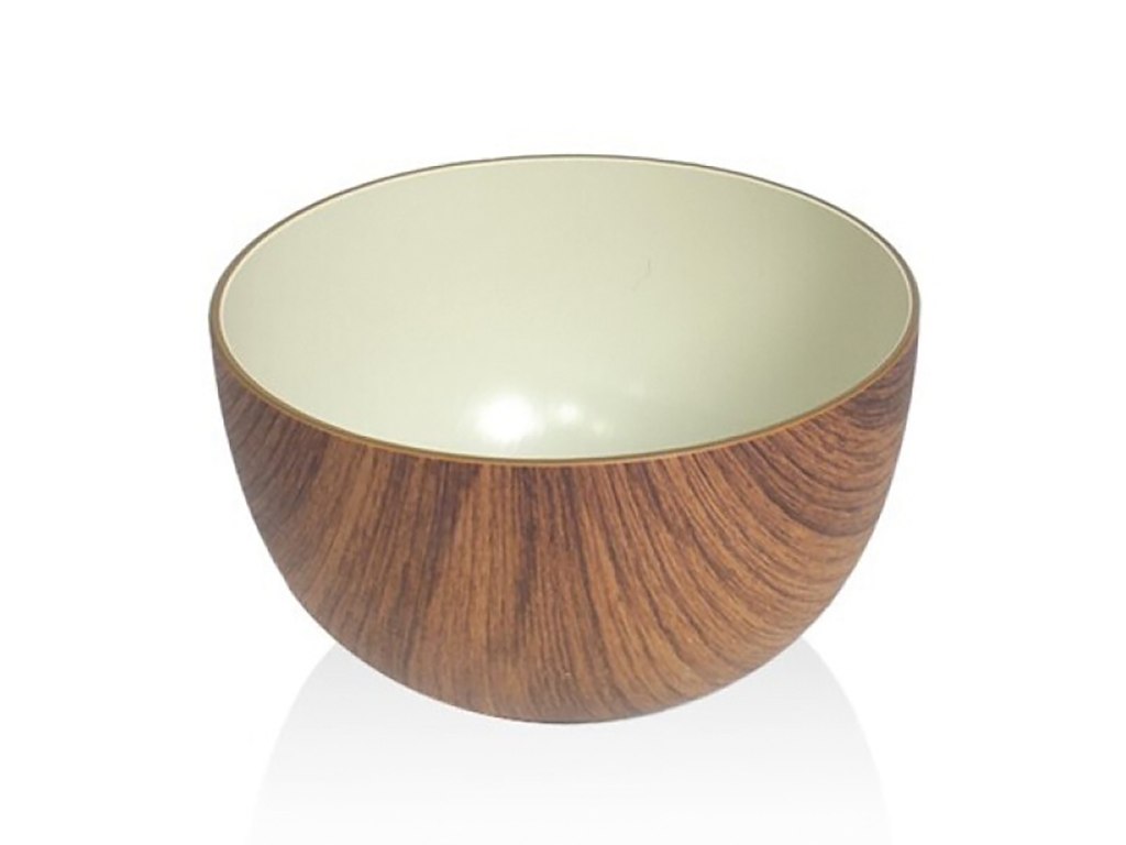 Skål Snack Ø16 cm Trælook/Hvid