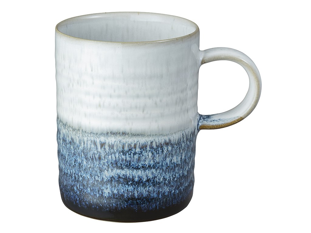 Denby Kiln Kop med hank – Rillet blå 370 ml