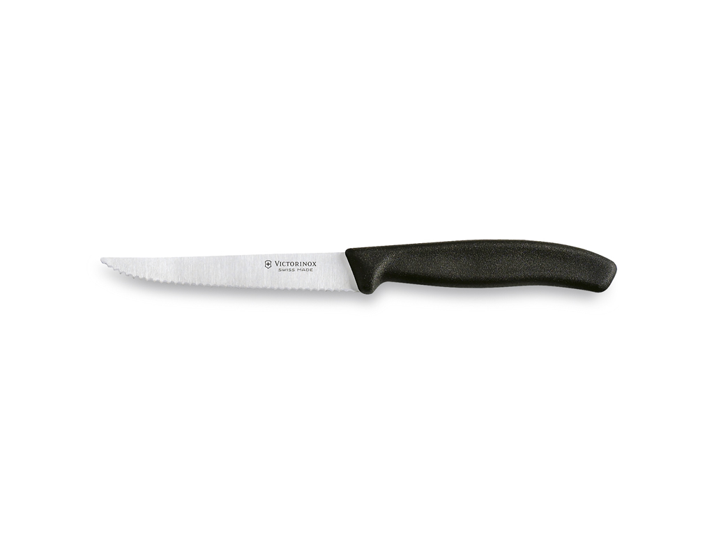 Steakkniv, 11 cm, Victorinox Swiss Classic, Sort skæfte