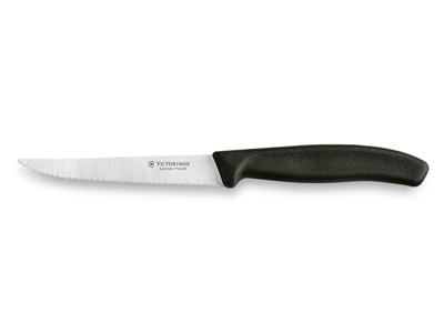 Steakkniv, 11 cm, Victorinox Swiss Classic, Sort skæfte