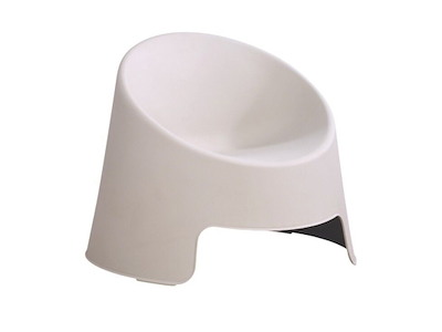 Zederkof Loungestol oval i lys grå