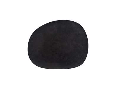 RAW Dækkeserviet læder 41x35,5 cm Sort