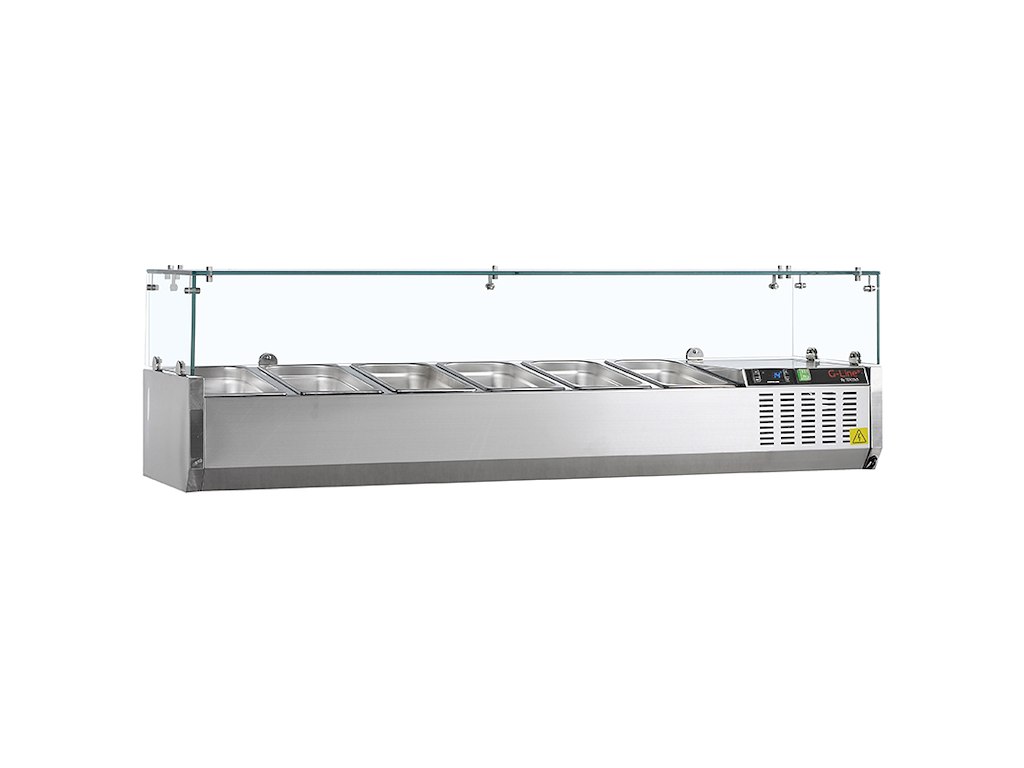Køleopsats GN1/4 x7 RF m/ glas top