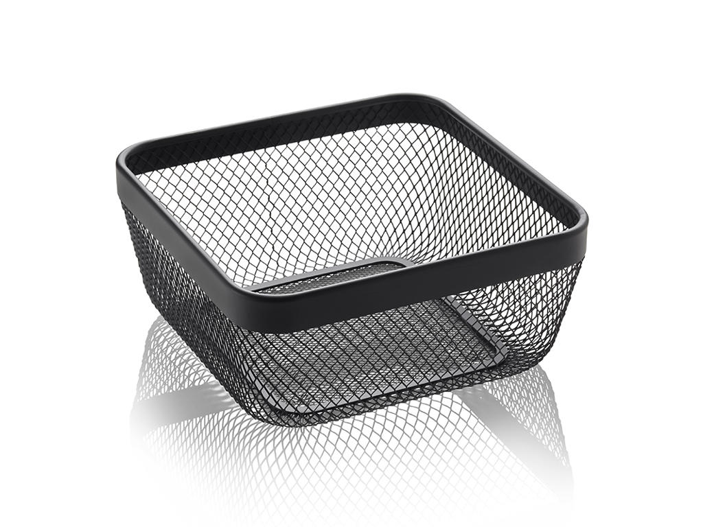 Kurv Sort Net 24,5x24,5x11 cm