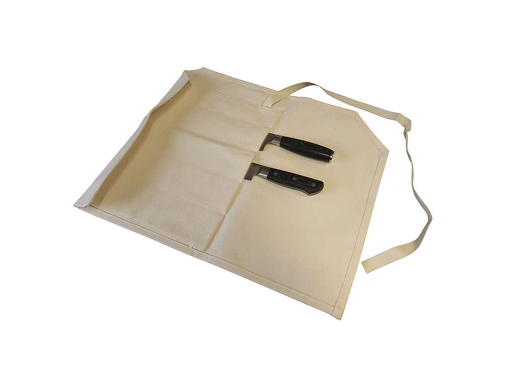 Rullemappe uden indhold, hvid kanvas