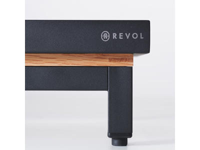 Opsats Til servering 56,5x35,5 cm Mat Sort Metal Ege stel En Scene