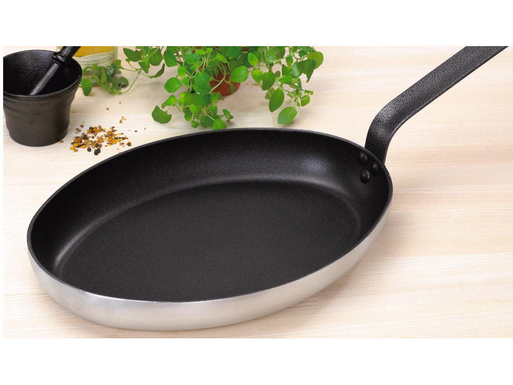 Fiskepande Non Stick Oval 40 cm.