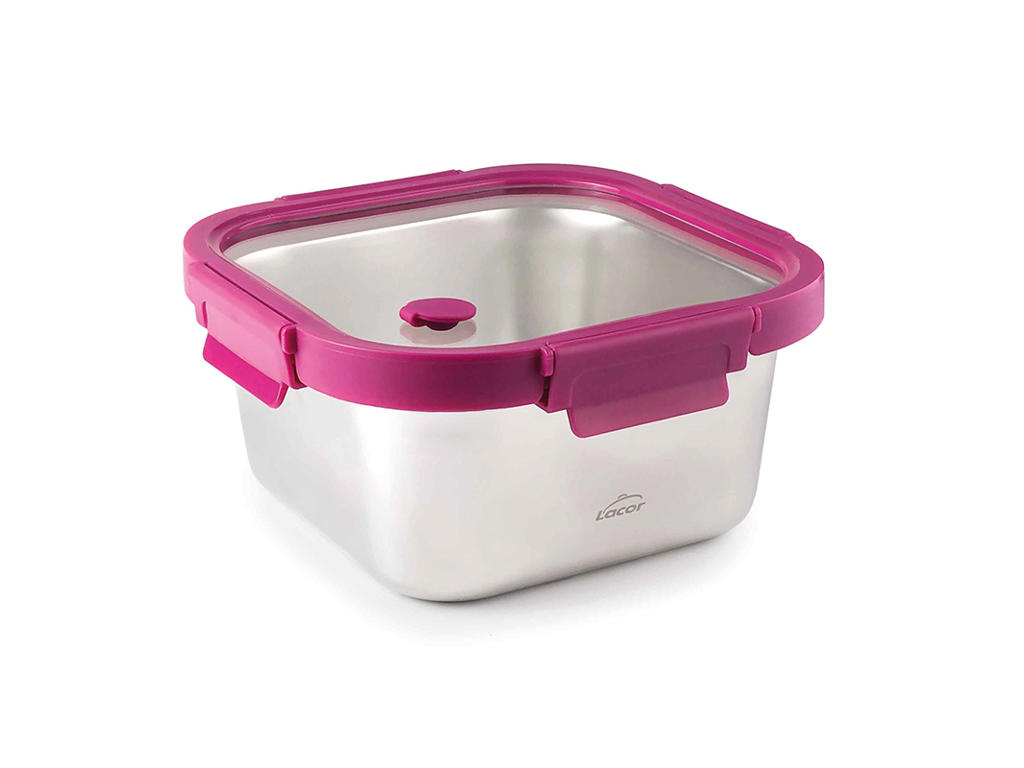 Food box RF/glas Pink 14x14x7 cm